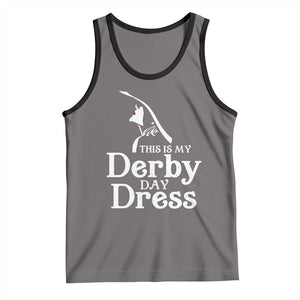 Funny This Is My Derby Day Dress Tank Top Horse Racing Fascinator Hat TS11 Deep Heather Black Print Your Wear