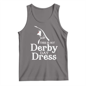 Funny This Is My Derby Day Dress Tank Top Horse Racing Fascinator Hat TS11 Deep Heather Print Your Wear