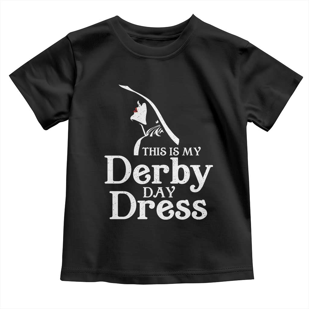 Funny This Is My Derby Day Dress Toddler T Shirt Horse Racing Fascinator Hat TS11 Black Print Your Wear