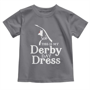 Funny This Is My Derby Day Dress Toddler T Shirt Horse Racing Fascinator Hat TS11 Charcoal Print Your Wear