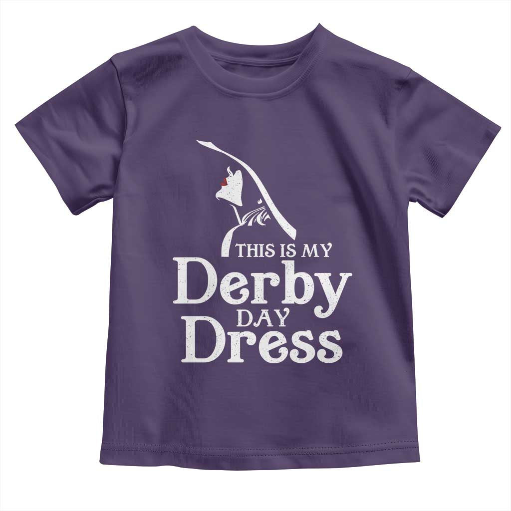 Funny This Is My Derby Day Dress Toddler T Shirt Horse Racing Fascinator Hat TS11 Purple Print Your Wear