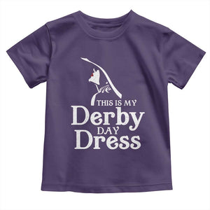 Funny This Is My Derby Day Dress Toddler T Shirt Horse Racing Fascinator Hat TS11 Purple Print Your Wear