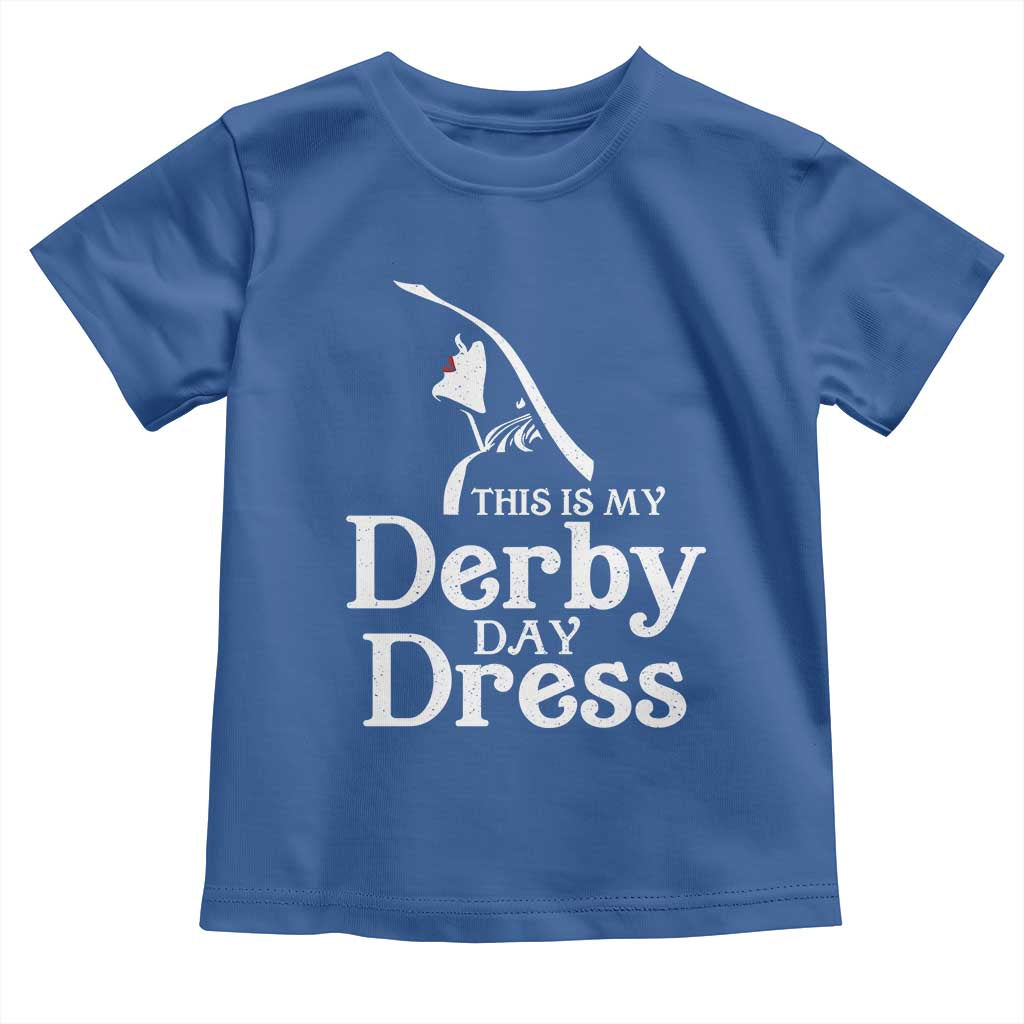 Funny This Is My Derby Day Dress Toddler T Shirt Horse Racing Fascinator Hat TS11 Royal Blue Print Your Wear