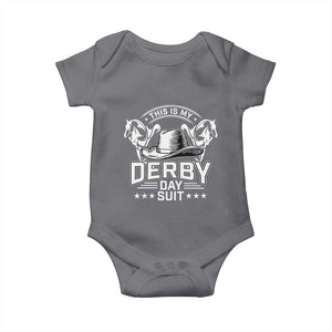 Funny This Is My Derby Day Suit Baby Onesie Horse Racing TS11 Charcoal Print Your Wear
