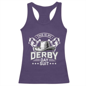 Funny This Is My Derby Day Suit Racerback Tank Top Horse Racing TS11 Purple Print Your Wear
