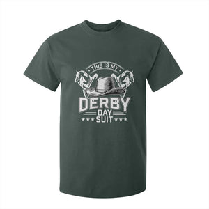 Funny This Is My Derby Day Suit T Shirt For Kid Horse Racing TS11 Dark Forest Green Print Your Wear