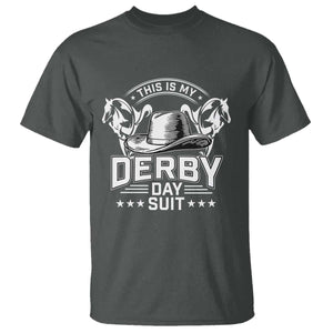 Funny This Is My Derby Day Suit T Shirt Horse Racing TS11 Dark Heather Print Your Wear