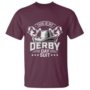 Funny This Is My Derby Day Suit T Shirt Horse Racing TS11 Maroon Print Your Wear