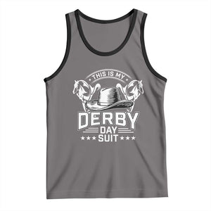Funny This Is My Derby Day Suit Tank Top Horse Racing TS11 Deep Heather Black Print Your Wear
