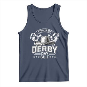 Funny This Is My Derby Day Suit Tank Top Horse Racing TS11 Navy Print Your Wear