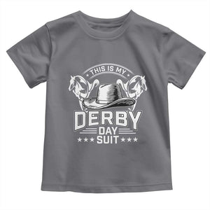Funny This Is My Derby Day Suit Toddler T Shirt Horse Racing TS11 Charcoal Print Your Wear