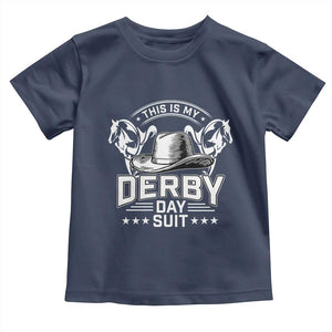Funny This Is My Derby Day Suit Toddler T Shirt Horse Racing TS11 Navy Print Your Wear