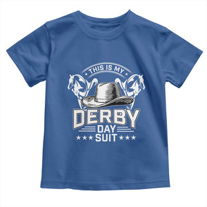 Funny This Is My Derby Day Suit Toddler T Shirt Horse Racing TS11 Royal Blue Print Your Wear