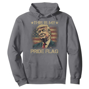Funny This Is My Pride Flag Trump Hoodie 4th Of July Vintage American Flag TS11 Charcoal Print Your Wear