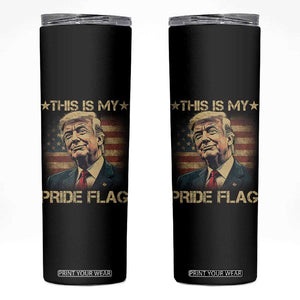 Funny This Is My Pride Flag Trump Skinny Tumbler 4th Of July Vintage American Flag TS11 Black Print Your Wear