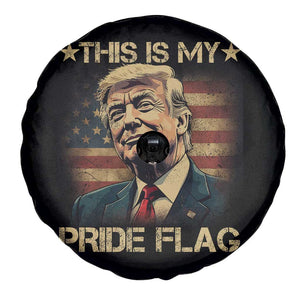Funny This Is My Pride Flag Trump Spare Tire Cover 4th Of July Vintage American Flag TS11 Print Your Wear