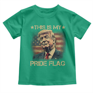 Funny This Is My Pride Flag Trump Toddler T Shirt 4th Of July Vintage American Flag TS11 Irish Green Print Your Wear