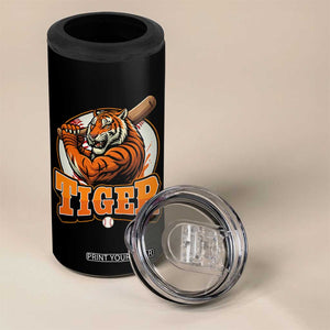 Funny Tiger Lover Baseball Animal Sport 4 in 1 Can Cooler Tumbler Inspirational Athletic TS11 Print Your Wear