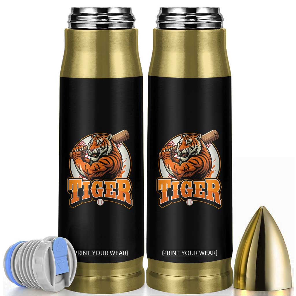 Funny Tiger Lover Baseball Animal Sport Bullet Tumbler Inspirational Athletic TS11 Black Print Your Wear