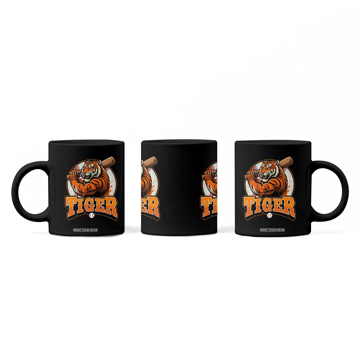 Funny Tiger Lover Baseball Animal Sport Coffee Mug Inspirational Athletic TS11 Print Your Wear