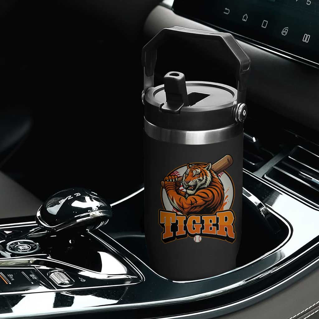 Funny Tiger Lover Baseball Animal Sport Flip Straw Tumbler Inspirational Athletic TS11 Print Your Wear