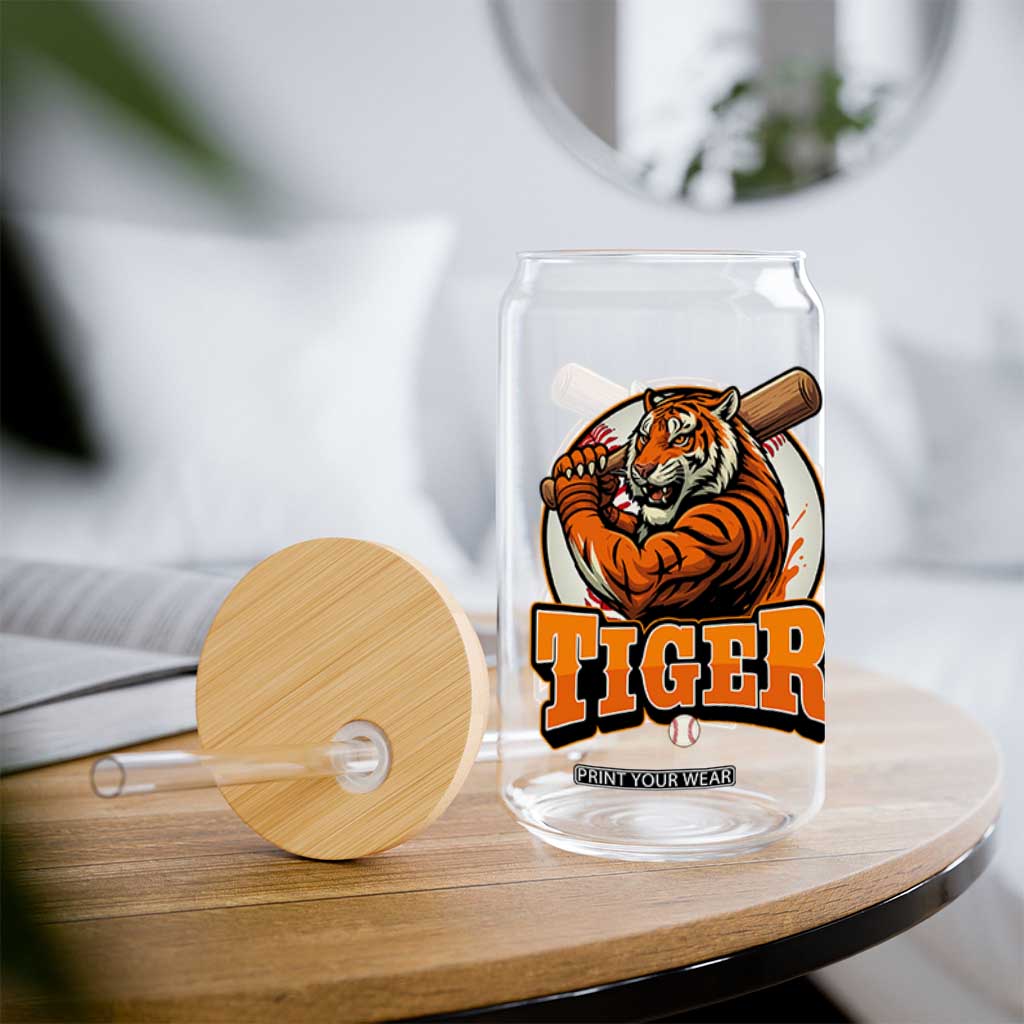 Funny Tiger Lover Baseball Animal Sport Glass Can Inspirational Athletic TS11 Print Your Wear