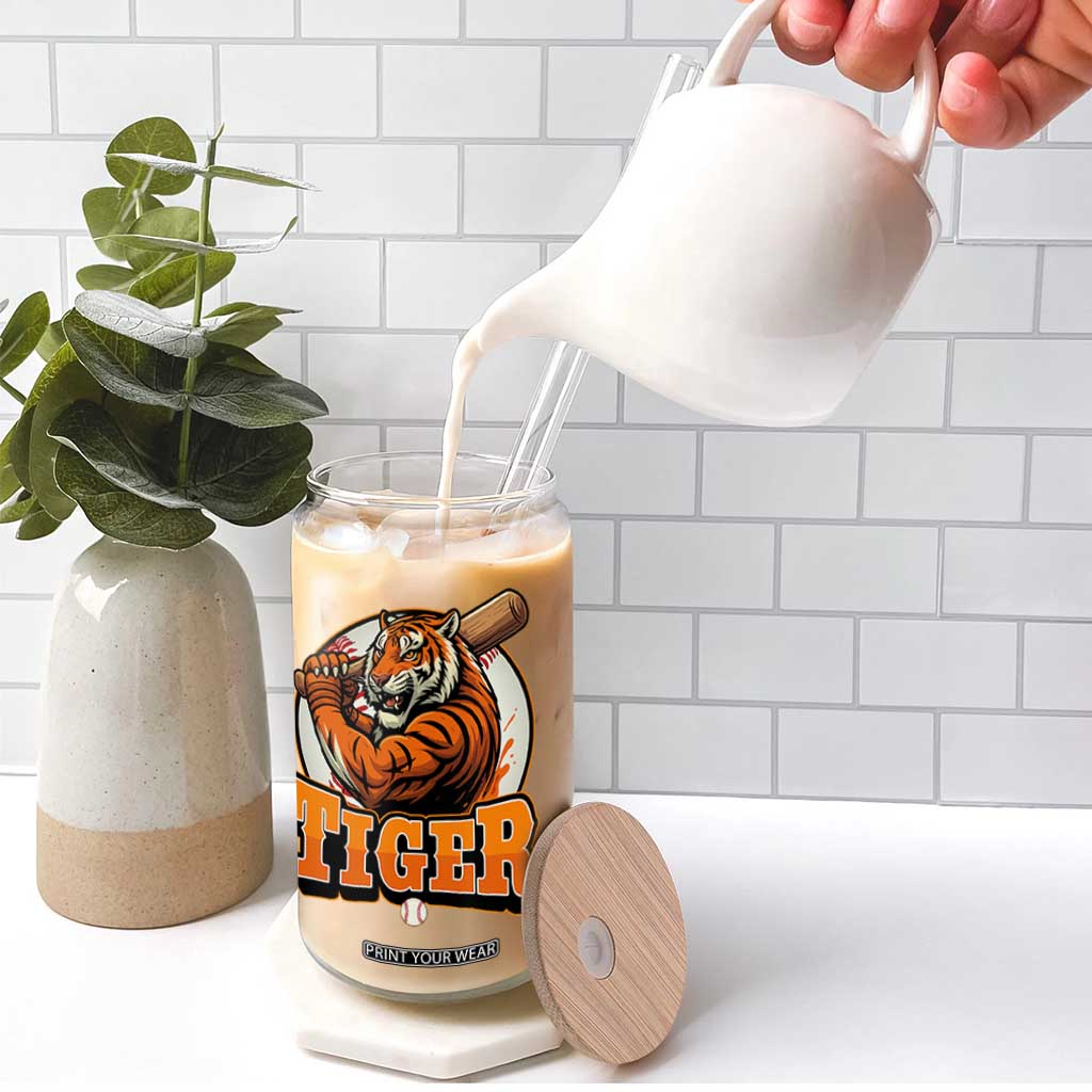 Funny Tiger Lover Baseball Animal Sport Glass Can Inspirational Athletic TS11 Print Your Wear