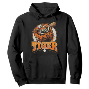 Funny Tiger Lover Baseball Animal Sport Hoodie Inspirational Athletic TS11 Black Print Your Wear