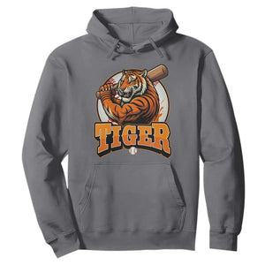 Funny Tiger Lover Baseball Animal Sport Hoodie Inspirational Athletic TS11 Charcoal Print Your Wear