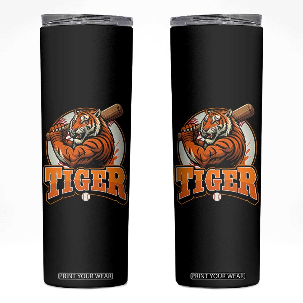 Funny Tiger Lover Baseball Animal Sport Skinny Tumbler Inspirational Athletic TS11 Black Print Your Wear