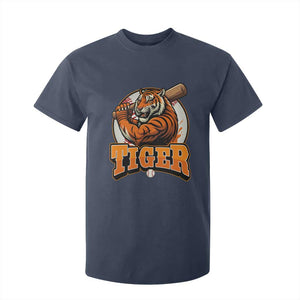 Funny Tiger Lover Baseball Animal Sport T Shirt For Kid Inspirational Athletic TS11 Navy Print Your Wear