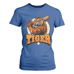 Funny Tiger Lover Baseball Animal Sport T Shirt For Women Inspirational Athletic TS11 Royal Blue Print Your Wear