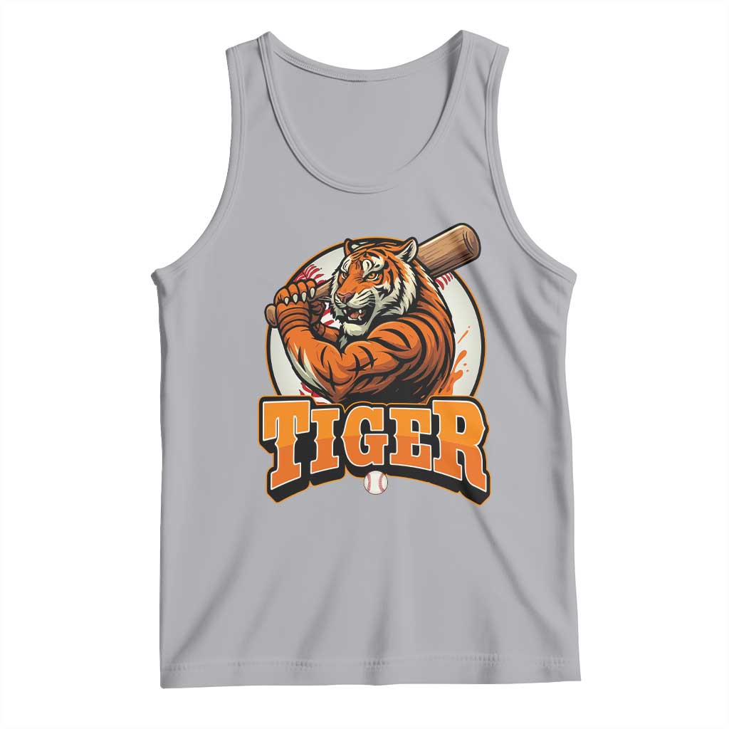 Funny Tiger Lover Baseball Animal Sport Tank Top Inspirational Athletic TS11 Athletic Heather Print Your Wear