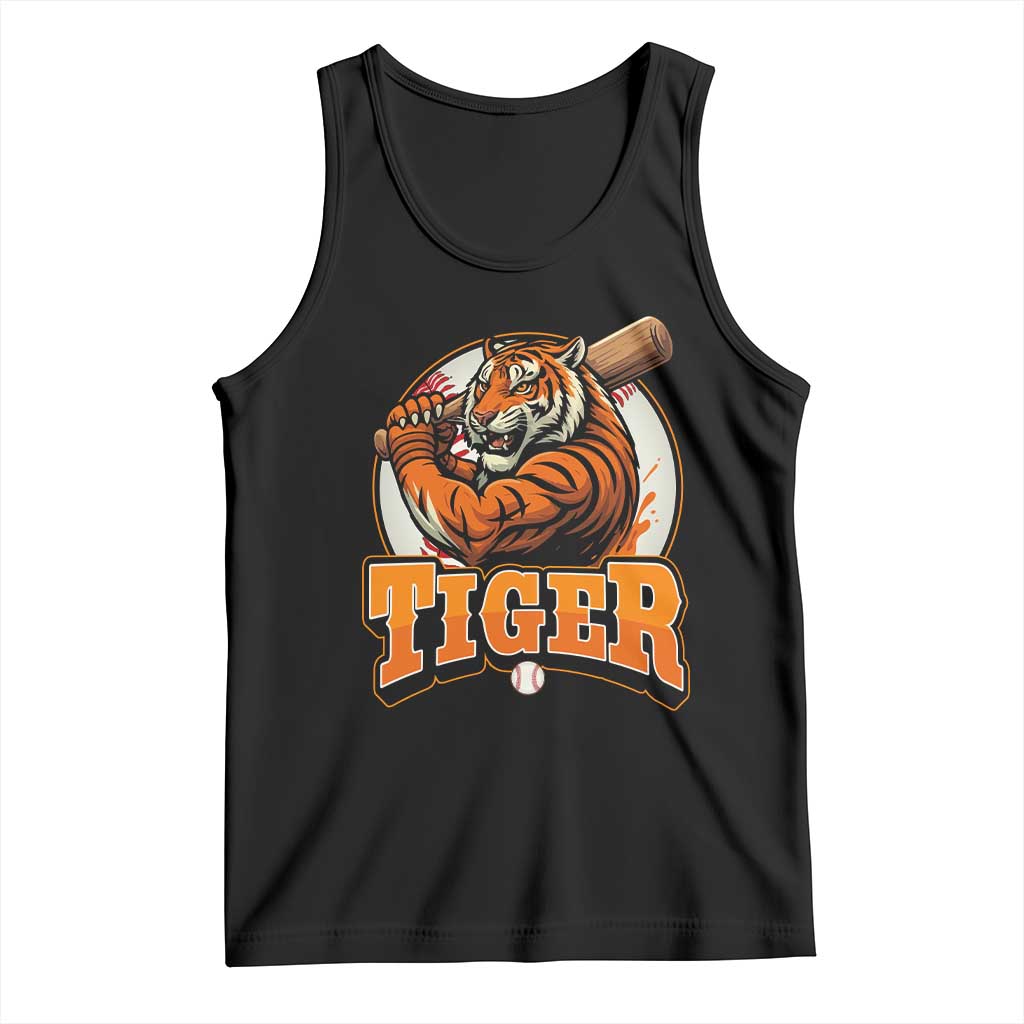 Funny Tiger Lover Baseball Animal Sport Tank Top Inspirational Athletic TS11 Black Print Your Wear
