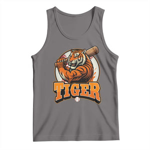 Funny Tiger Lover Baseball Animal Sport Tank Top Inspirational Athletic TS11 Deep Heather Print Your Wear