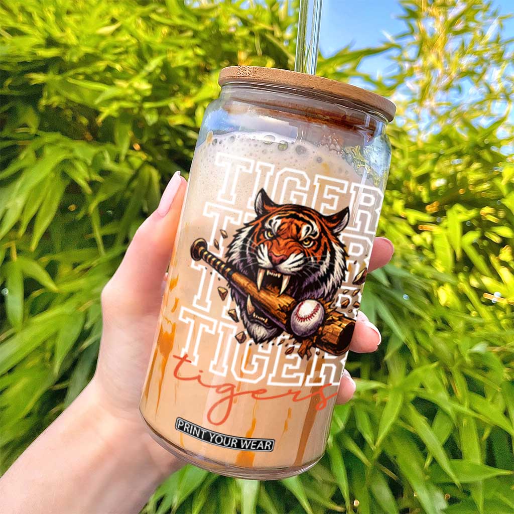 Funny Tiger Lover Baseball Animal Sports Glass Can Inspirational Athletic TS11 Print Your Wear