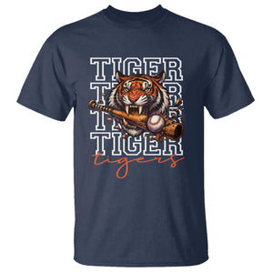 Funny Tiger Lover Baseball Animal Sports T Shirt Inspirational Athletic TS11 Navy Print Your Wear