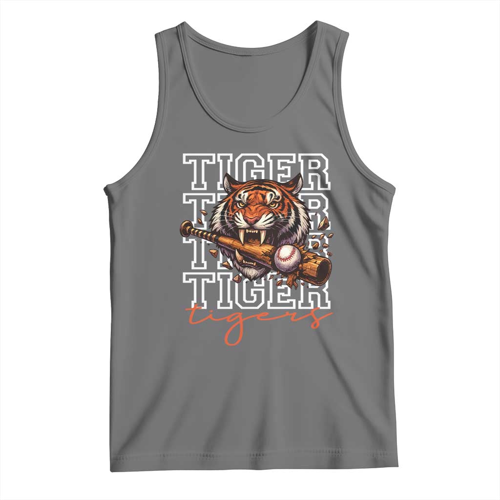 Funny Tiger Lover Baseball Animal Sports Tank Top Inspirational Athletic TS11 Black Heather Print Your Wear