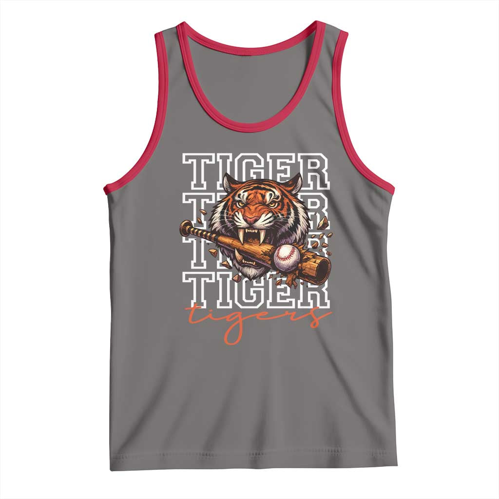 Funny Tiger Lover Baseball Animal Sports Tank Top Inspirational Athletic TS11 Deep Heather Red Print Your Wear