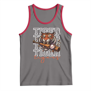 Funny Tiger Lover Baseball Animal Sports Tank Top Inspirational Athletic TS11 Deep Heather Red Print Your Wear