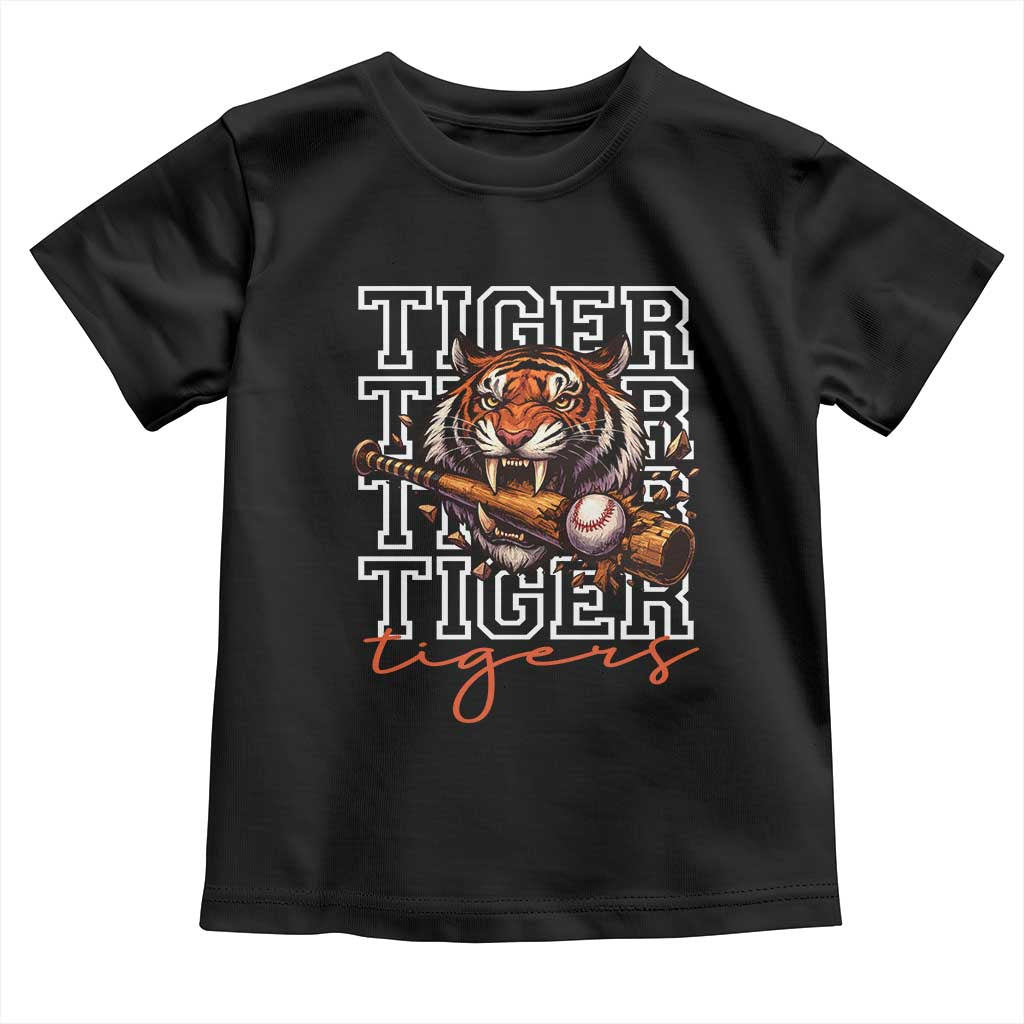 Funny Tiger Lover Baseball Animal Sports Toddler T Shirt Inspirational Athletic TS11 Black Print Your Wear