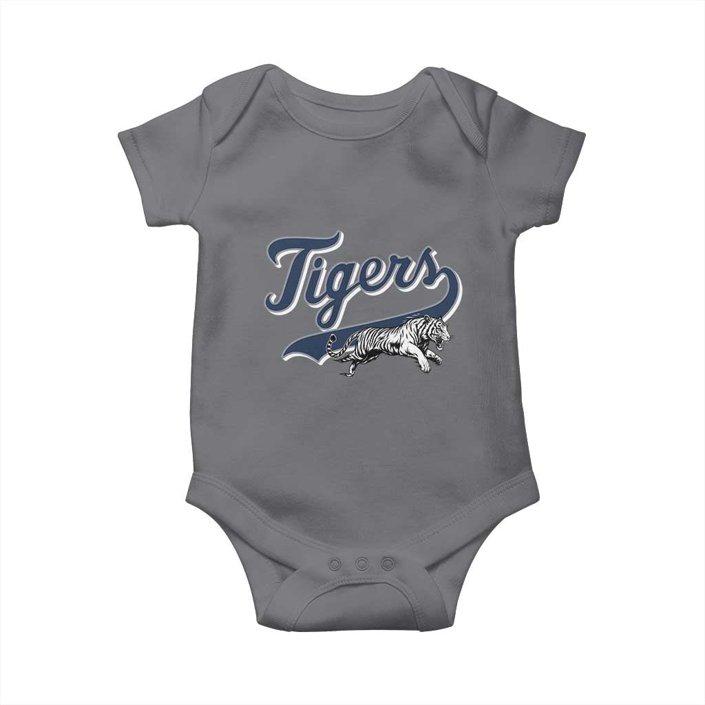 Funny Tiger Lover Sports Name Baseball Baby Onesie TS11 Charcoal Print Your Wear