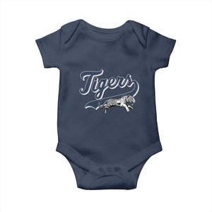 Funny Tiger Lover Sports Name Baseball Baby Onesie TS11 Navy Print Your Wear