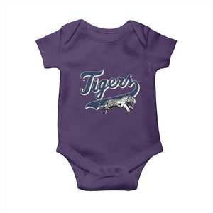 Funny Tiger Lover Sports Name Baseball Baby Onesie TS11 Purple Print Your Wear