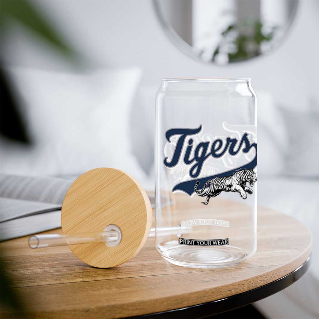 Funny Tiger Lover Sports Name Baseball Glass Can TS11 Print Your Wear