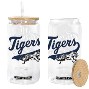 Funny Tiger Lover Sports Name Baseball Glass Can TS11 Black Print Your Wear