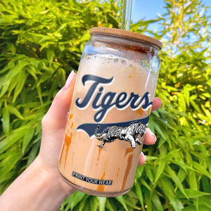 Funny Tiger Lover Sports Name Baseball Glass Can TS11 Print Your Wear
