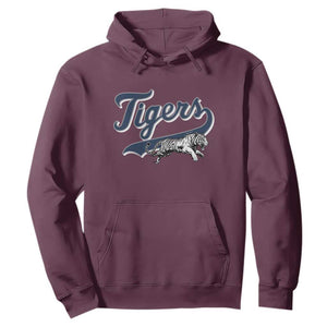 Funny Tiger Lover Sports Name Baseball Hoodie TS11 Maroon Print Your Wear