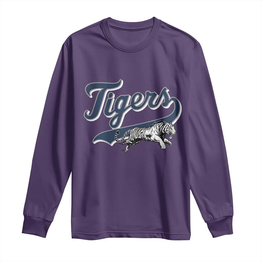 Funny Tiger Lover Sports Name Baseball Long Sleeve Shirt TS11 Purple Print Your Wear