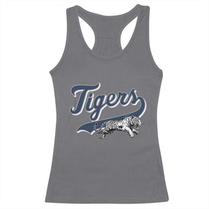 Funny Tiger Lover Sports Name Baseball Racerback Tank Top TS11 Charcoal Print Your Wear